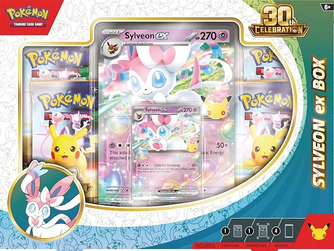 Pokémon TCG: 30TH Celebration Sylveon EX Box (Español)