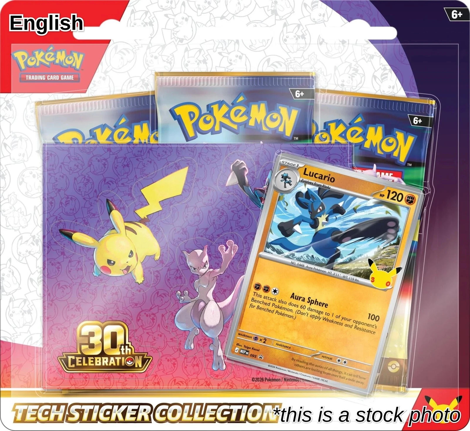 Tech Sticker Collection Lucario / Pokémon TCG: 30TH Celebration (Español)